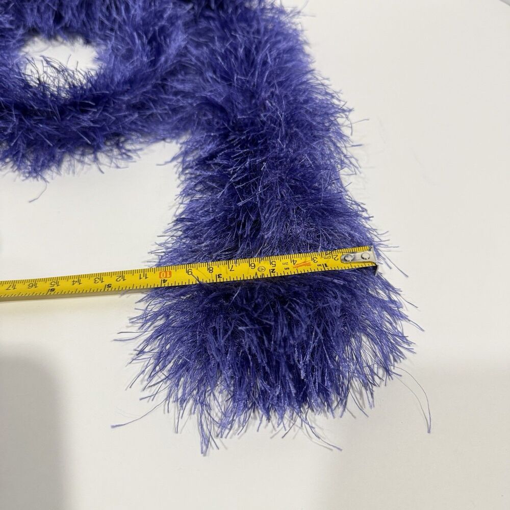 Purple Ostrich Feather Boa Shag Scarf 3”x54" Long Cocktail Costume Accessory - Picture 7 of 9
